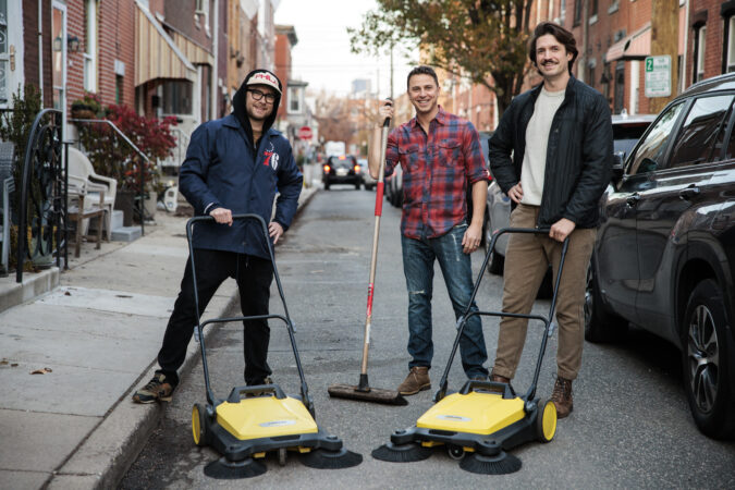 These South Philly dads bought personal street sweepers for their block: ‘It’s like a little Zamboni’