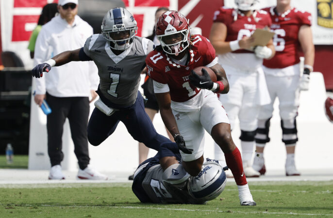 Kajiya Hollawayne has ‘come a long way’ in his journey to Temple, where he’s the leading receiver