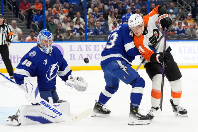 Flyers shut out for the first time this season in 3-0 loss at the Tampa Bay Lightning