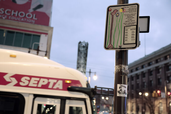 These street sign artists are helping Philadelphia commuters answer an age-old question: Where’s the bus?