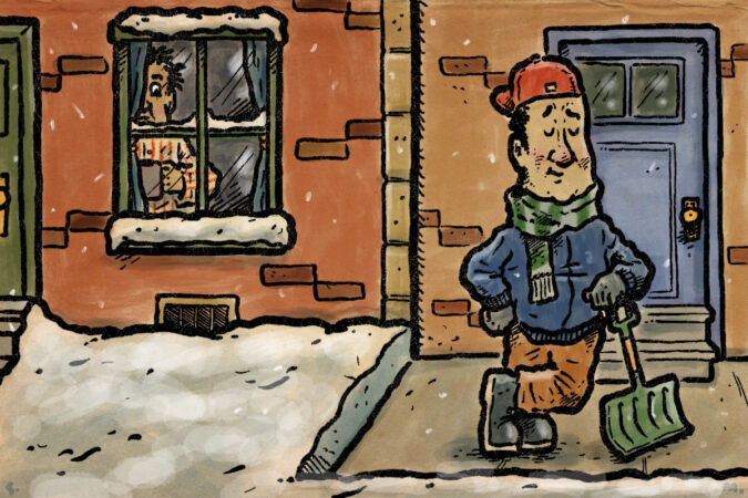 I always shovel beyond my own sidewalk, but my neighbor doesn’t. Am I expecting too much?