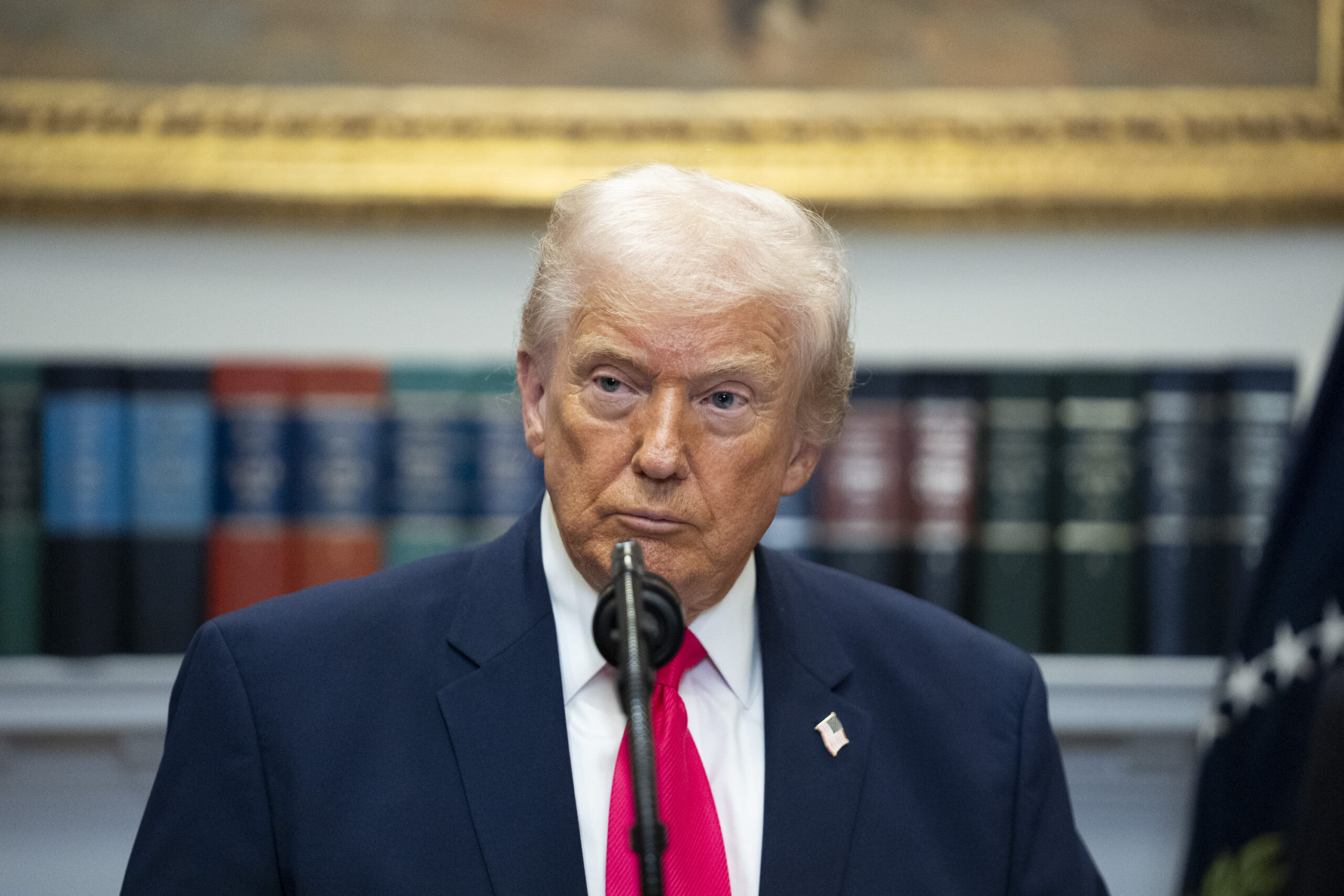 President Donald Trump at the White House: In August, Trump said he was “looking at reclassification” of marijuana.