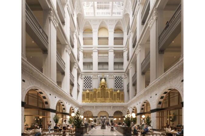 The Wanamaker Building’s new owners reveal plans for rooftop pool and a sunny Grand Court