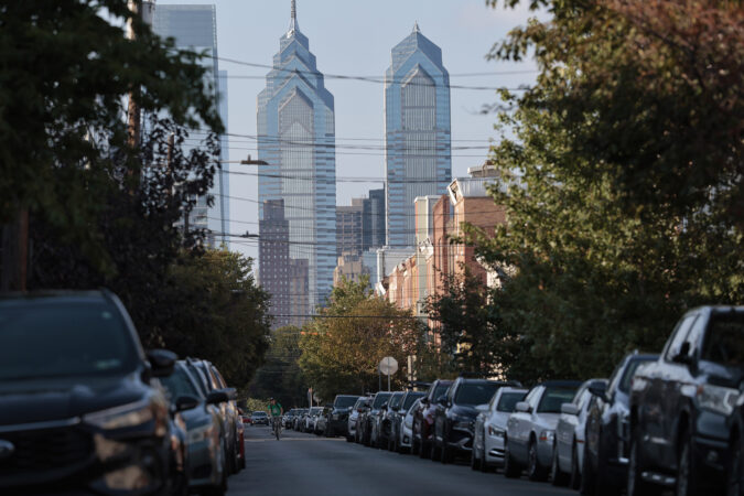 A view of South 17th Street and the Philadelphia skyline.