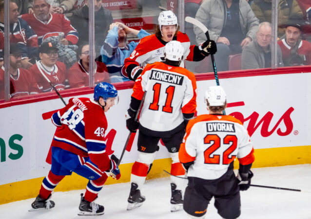 Flyers end three-game losing streak with 4-1 rout of the Montreal Canadiens