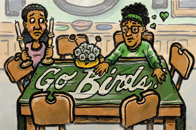 My mother-in-law gifted me an ugly Eagles table runner. Do I have to keep it?