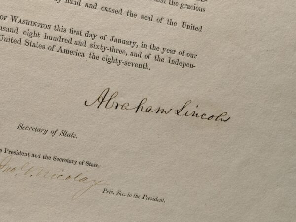A print of the Emancipation Proclamation signed by Lincoln with deep Philly ties will be auctioned by Christie’s