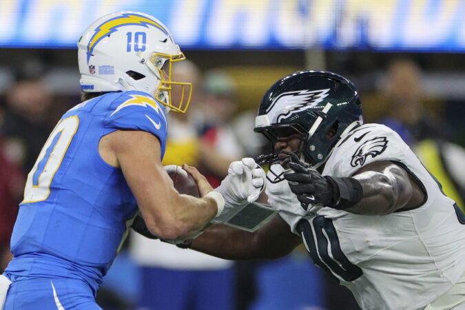 Jordan Davis was lights-out for the Eagles defense on Monday night. He also believes in the struggling offense.