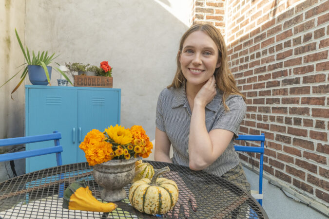 Her Bella Vista apartment has a second-story tree view and brings nature inside
