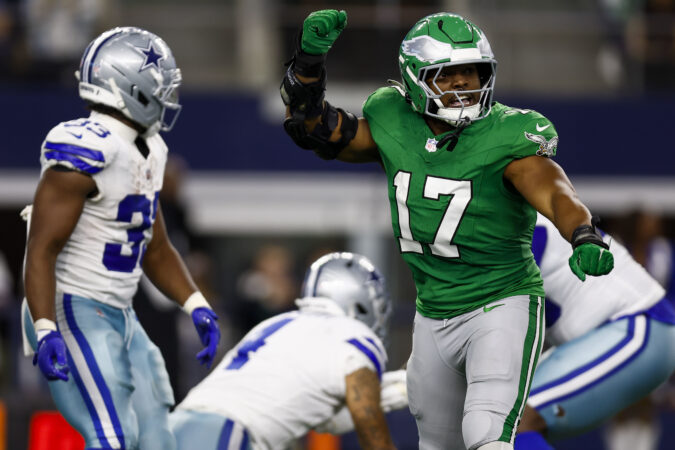 Nakobe Dean’s last Eagles playoff game ended with him on a cart. On Sunday, he wants to soak it all in.