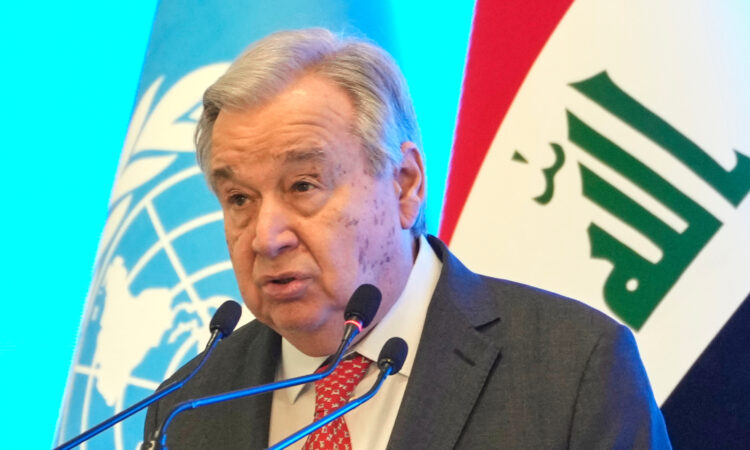 U.N. secretary general says global body is at risk of fiscal collapse