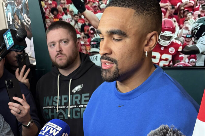 ‘It’s too soon to think about that’: Jalen Hurts puts off talking about Kevin Patullo’s future