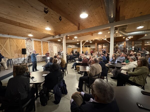 Rahm Emanuel talks about education at a town hall meeting in Water Valley, Miss., on Jan. 7.