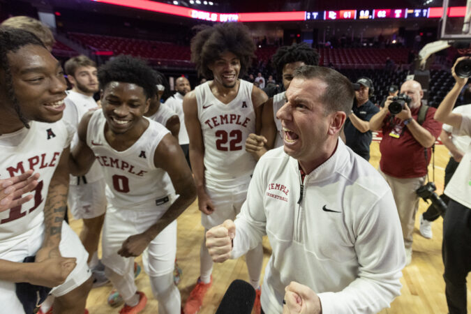 When Adam Fisher (right) was named Temple's head coach in 2023, the Bucks County native achieved a dream of leading his own program.