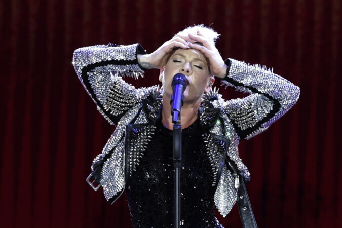 Pink during her Summer Carnival 2024 at Lincoln Financial Field in Philadelphia on Sunday, August 18, 2024.