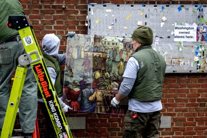 The slavery exhibits at the President’s House are starting to be restored by the National Park Service