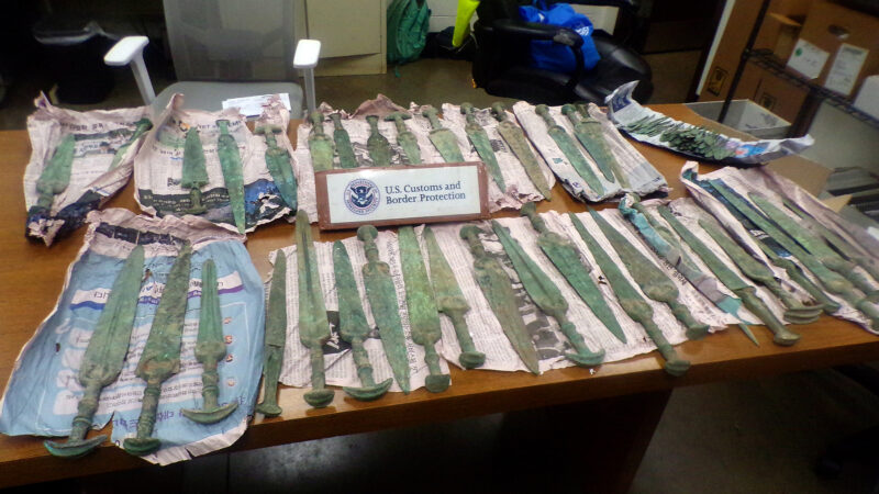 Bronze Age swords and arrowheads dating back almost 4,000 years are seized by CBP in Philly