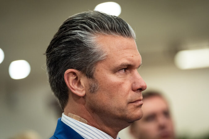 Defense Secretary Pete Hegseth at the U.S. Capitol in January.