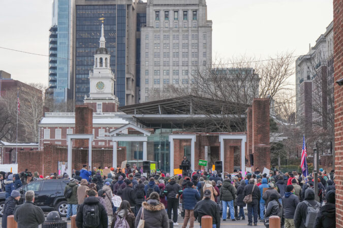 Local leaders and activists demand the return of slavery exhibits to the President’s House Site