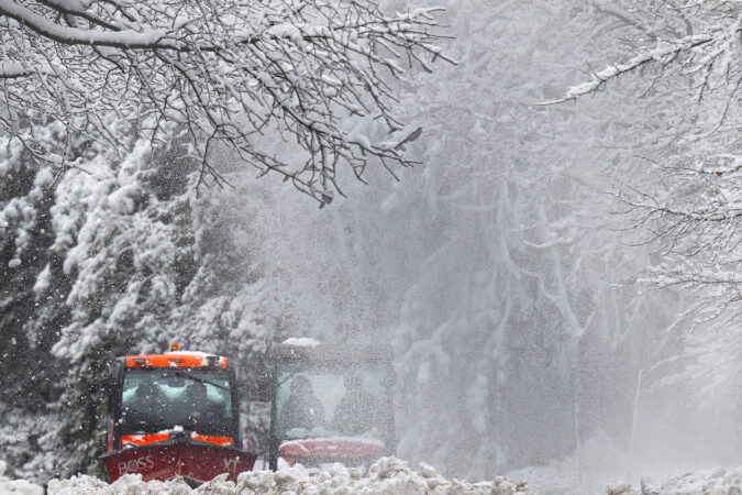 Blizzard conditions were confirmed at the Jersey Shore and southern Delaware