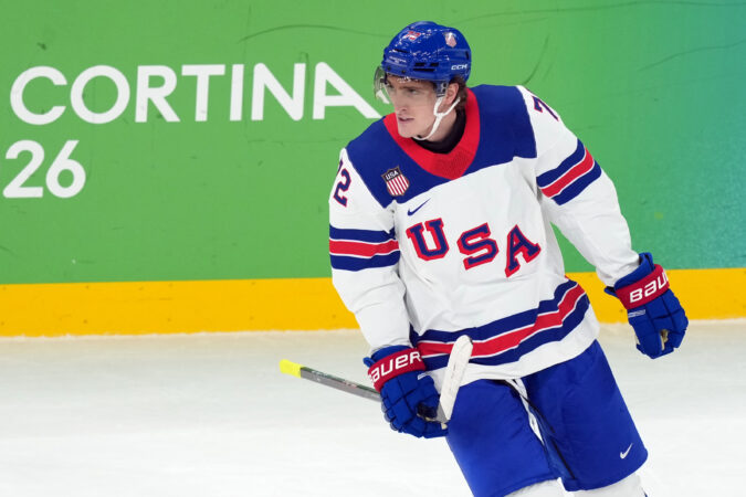 Tage Thompson and Team USA will face Canada in the men's hockey gold medal match Sunday ahead of the Closing Ceremony.