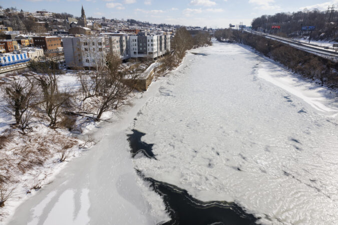 The Schuylkill is frozen, but that doesn’t mean you can ice fish on it
