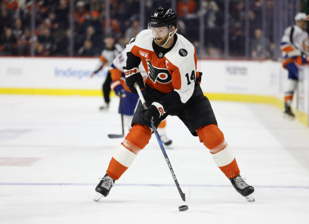Sean Couturier hopes ‘getting back to the basics’ will help him snap his 27-game goal drought