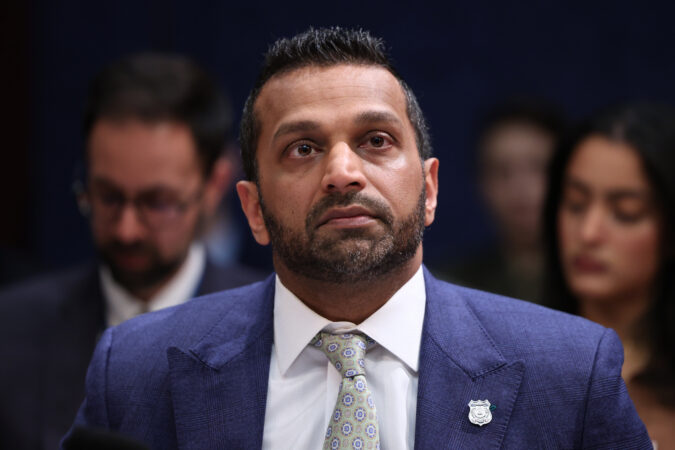 FBI Director Kash Patel listens during a March 19 hearing before a House committee in Washington.