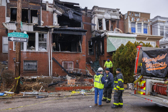Nine firefighters were injured in a Wynnefield house fire