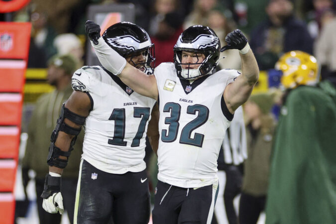 Safety Reed Blankenship (32) and linebacker Nakobe Dean (17) could both require replacements during the free-agency period.