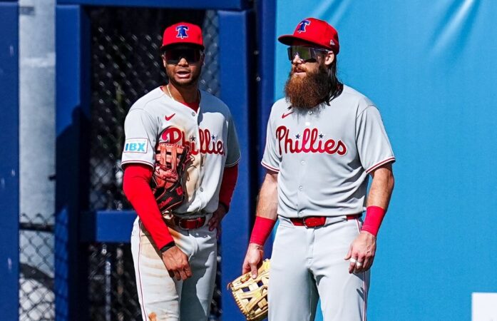 How Brandon Marsh is helping Phillies rookie Justin Crawford, from gifting suit jackets to road game carpools