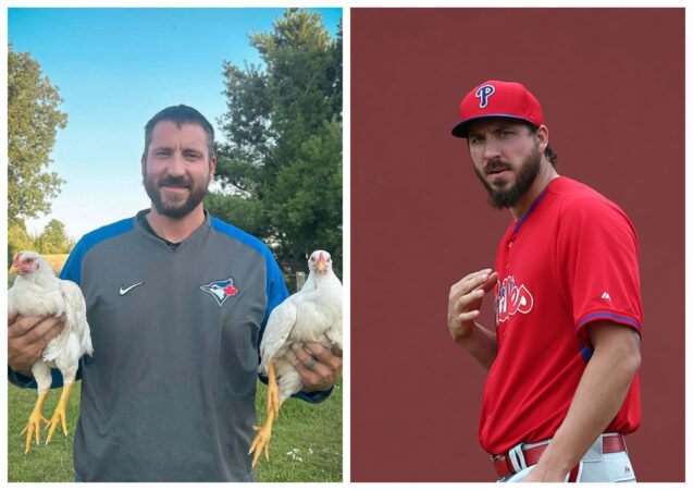 Former Phillies pitcher Phillippe Aumont left baseball to become a farmer. Now he’s back on the mound.
