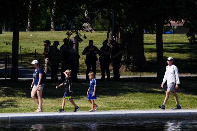 Patrols grow as paint peels at the  Reflecting Pool