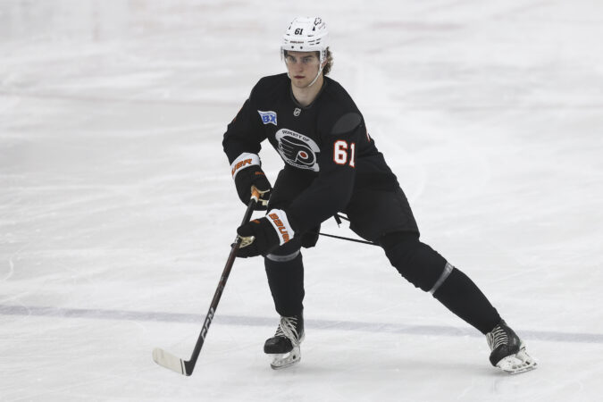 Defenseman Maksim Sokolovskii is a strong skater for someone who stands 6-foot-7 and weighs 240 pounds.