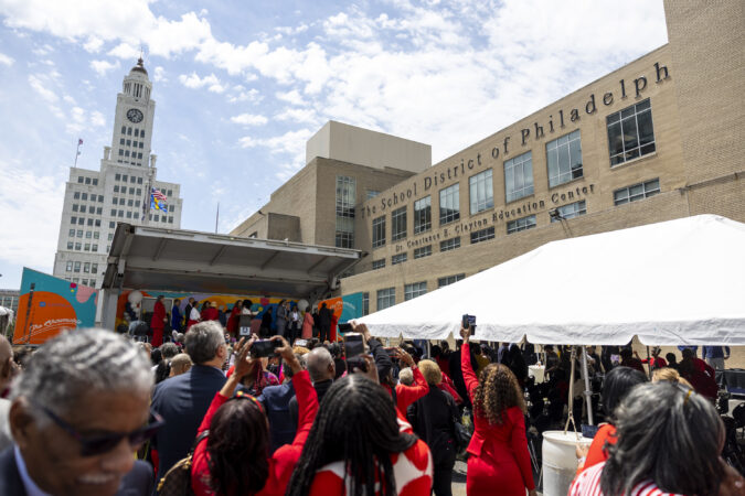 The unveiling of the School District of Philadelphia building named for Dr. Constance E. Clayton Education Center in Philadelphia, Pa., on Wednesday., May 13, 2026.