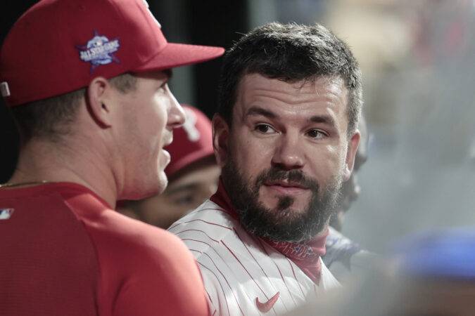 Phillies’ Kyle Schwarber out of the lineup for a second straight game: ‘Just being a little cautious’