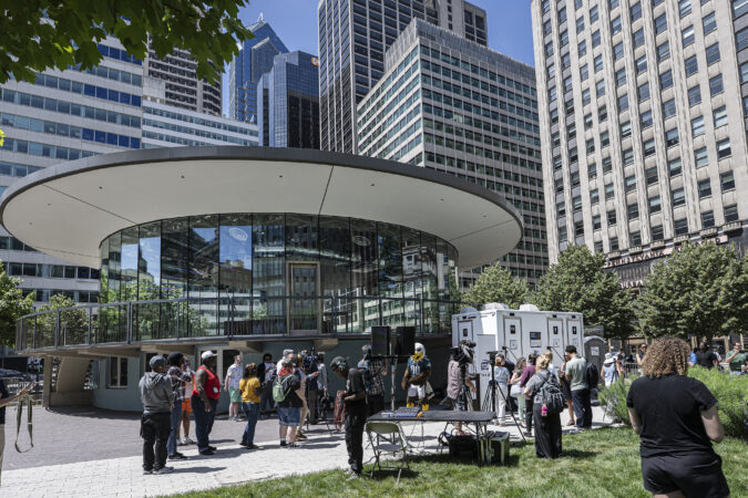 The ‘flying saucer’ building at LOVE Park will host a beer garden and then a restaurant