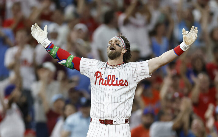 Bryce Harper hits for first-career cycle in five innings, Kyle Schwarber hits three homers vs. Mets