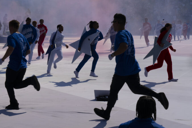 Festivities take place before a FIFA World Cup round of 16 match on July 4 at Lincoln Financial Field.