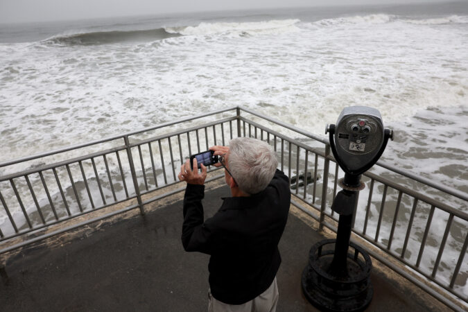 Geoff Ziegler, of Philadelphia who owns a bungalow on the back bay in Ocean City captures the rough surf stirred by Erin last August. El Niño may mean a quieter hurricane season this year, and a strange winter.
