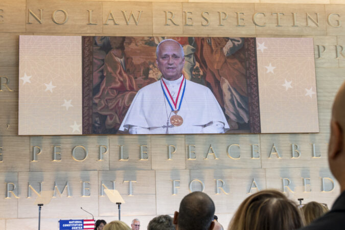 Pope Leo XIV celebrates immigrants in speech to Philadelphia crowd amid clash with Trump ahead of 250th anniversary
