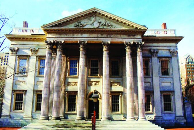 First Bank of the United States, in Old City Philadelphia. A committee is raising $26 million to restore Alexander Hamilton's central bank.