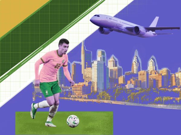 Where are tourists traveling to Philadelphia from for the World Cup?