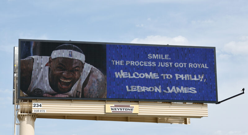 Philly fans and officials celebrate the reign of King James as the Sixers sign a superstar