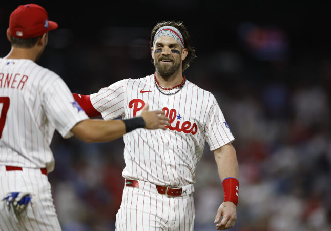 Bryce Harper takes Phillies’ leadoff spot with Trea Turner taking the day off; Brad Keller rejoins the team