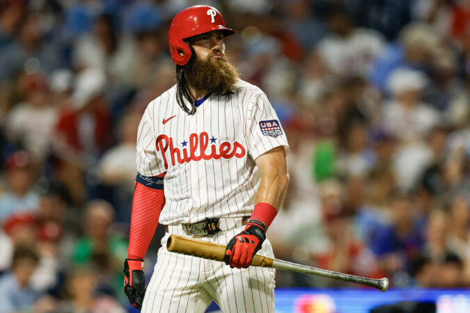 Brandon Marsh was out of the Phillies' lineup Saturday night against a left-handed starting pitcher.