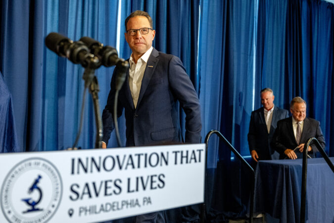 Gov. Josh Shapiro visits B+labs Tuesday, July 21, 2026 to tout a new $125 million program "to expand venture capital access" for Pennsylvania companies investing in life science innovations.