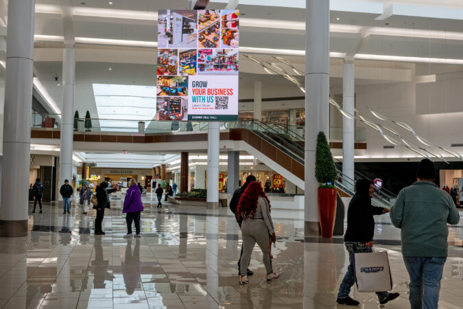 The Cherry Hill Mall is shown in February.
