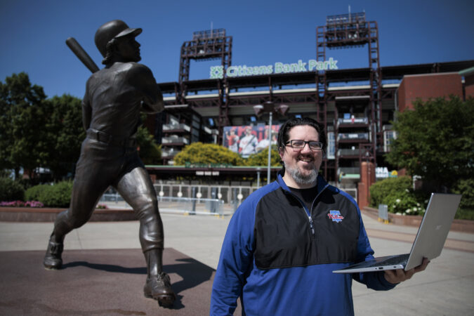 Nick Piccone watches every Phillies game and commits to posting radio clips from each on social media.